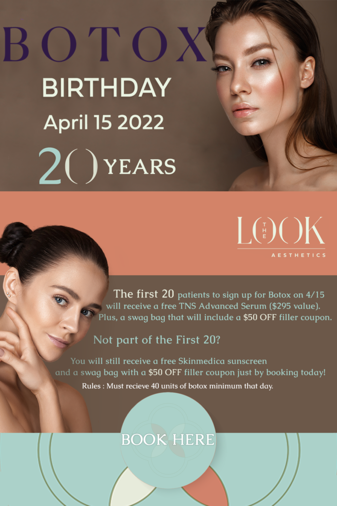 Botox anniversary promotion announcement.